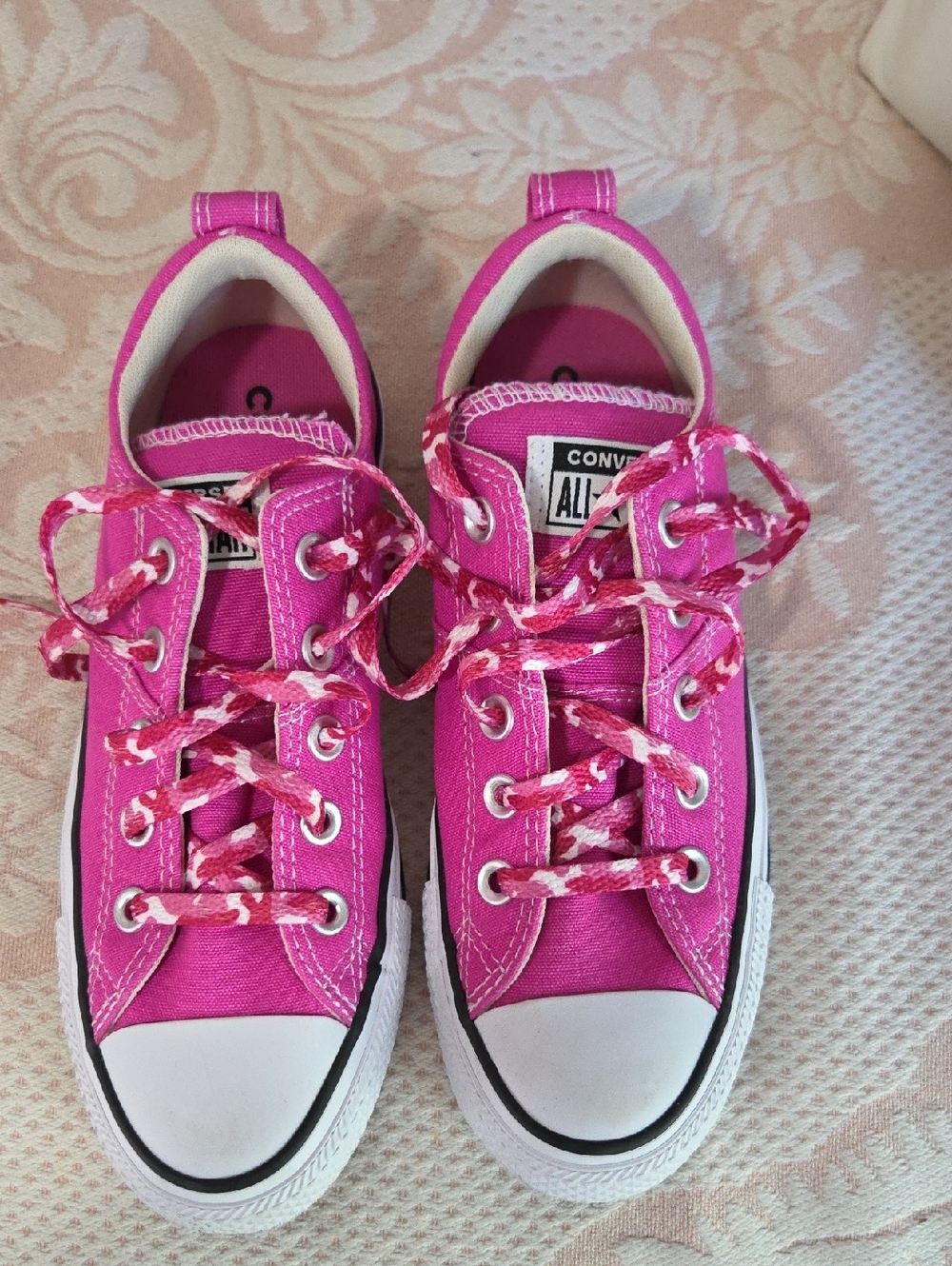 Converse Bright Pink Low Top Sneakers